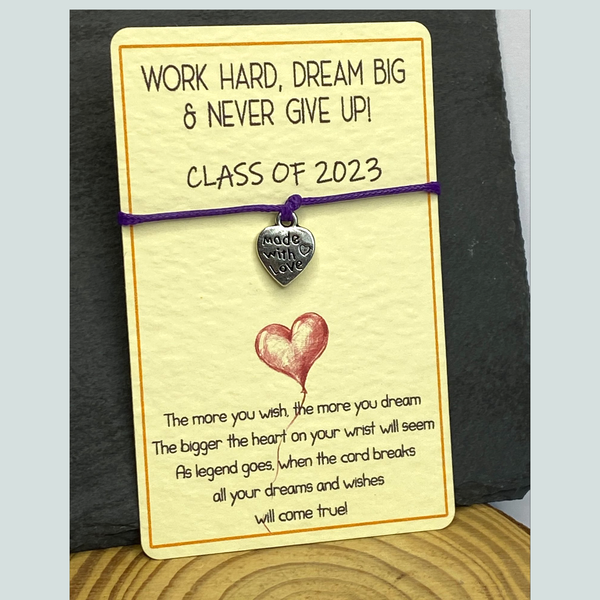 Class of 2023 School Leavers Gift, Graduation Gift, Good Luck Congratulations Bracelet