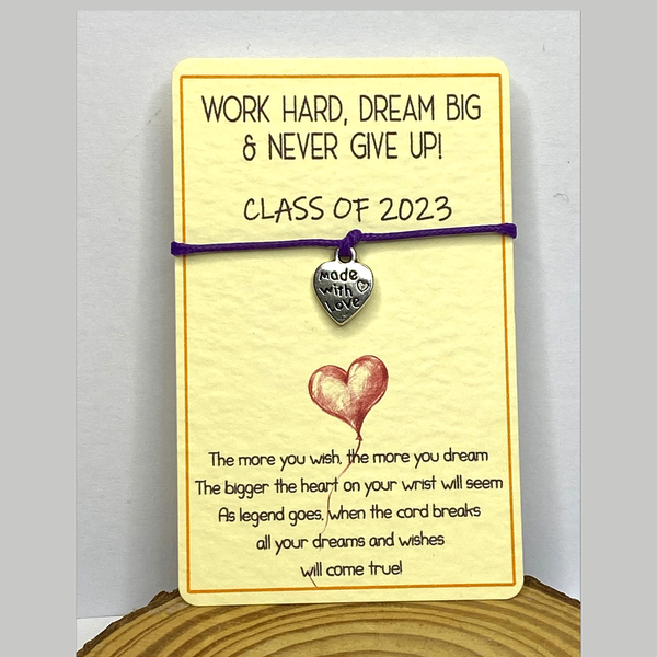 Class of 2023 School Leavers Gift, Graduation Gift, Good Luck Congratulations Bracelet