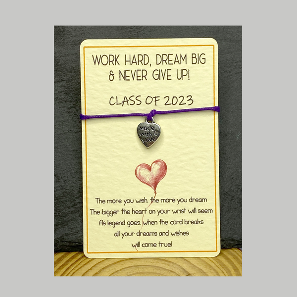 Class of 2023 School Leavers Gift, Graduation Gift, Good Luck Congratulations Bracelet