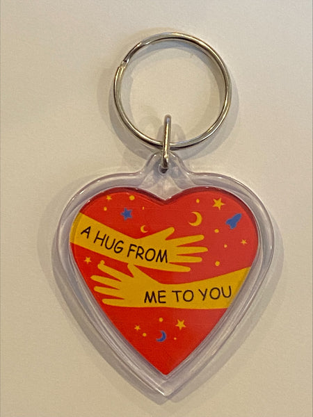 To My Granddaughter Hug from Me to You Keyring