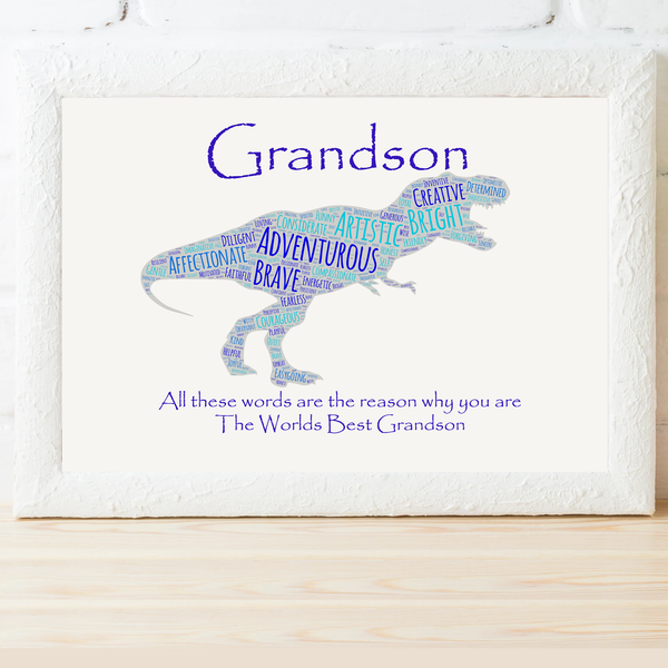 Grandson Granddaughter Birthday Gift Print