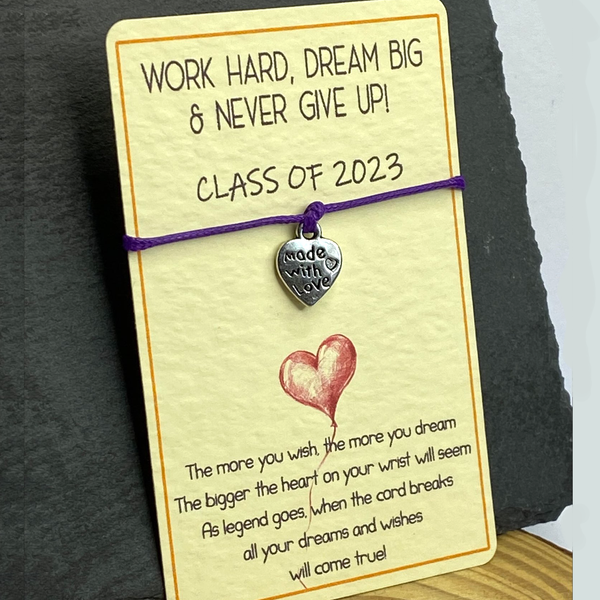 Class of 2023 School Leavers Gift, Graduation Gift, Good Luck Congratulations Bracelet