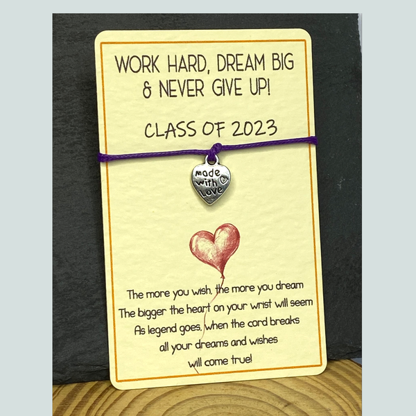 Class of 2023 School Leavers Gift, Graduation Gift, Good Luck Congratulations Bracelet