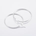 Big Hoop Earrings, Hypoallergenic Earrings,Stainless Steel Silver