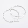 Twisted Ring Large Hoop Earrings