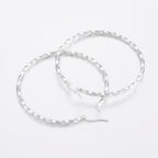 Twisted Ring Large Hoop Earrings