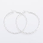 Twisted Ring Large Hoop Earrings
