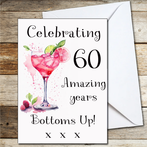 Celebrating 60 Amazing Years - Fun 60th Birthday Card For Women