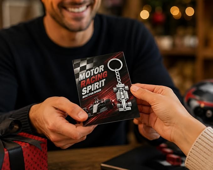 Racing Car Keyring Gift for Motorsport Lovers