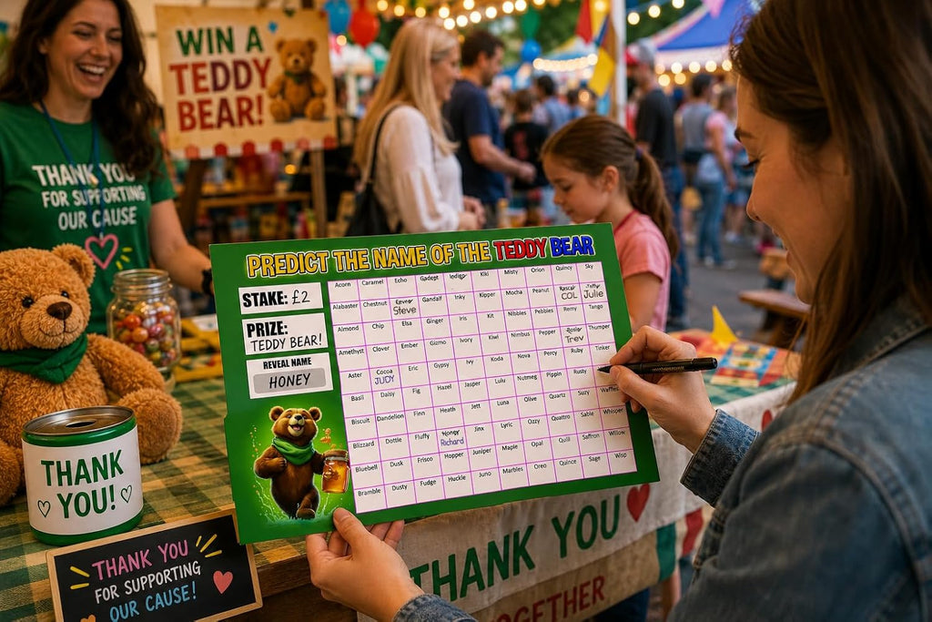 Teddy Bear Fundraising Scratch Card – Predict the Name