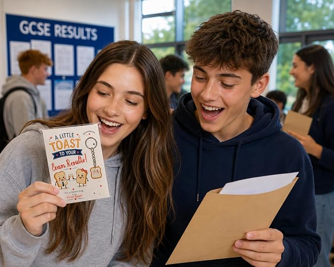 Toast Exam Results Keyring Gift – GCSE & A Level Congratulations