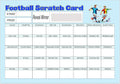 Football Fundraising Scratch Cards – 40 Team A5 Pack of 10