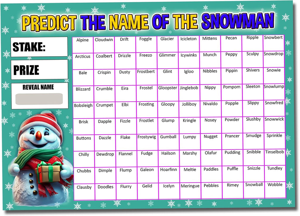 3 Pack Christmas Fundraising Scratchcards A4 Size