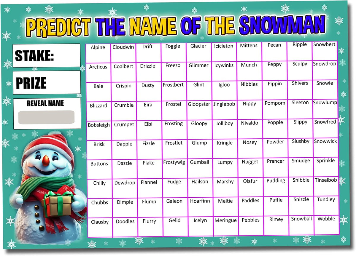 3 Pack Christmas Fundraising Scratchcards A4 Size