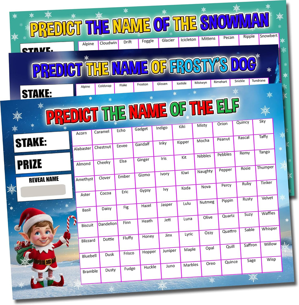 3 Pack Christmas Fundraising Scratchcards A4 Size
