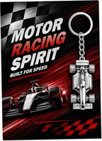 Racing Car Keyring Gift for Men & Women – Metal Car Keychain Accessory for Car Lovers, Motorsport Fans and Racing Enthusiasts