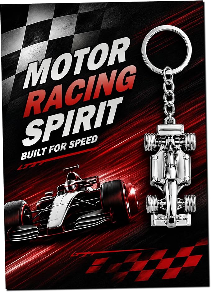 Racing Car Keyring Gift for Motorsport Lovers