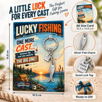 Fishing Keyring for Men, Lucky Fish Charm with Good Luck Tag