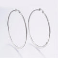 Big Hoop Earrings Hypoallergenic Earrings Flat Ring Shape