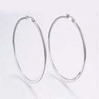Big Hoop Earrings Hypoallergenic Earrings Flat Ring Shape