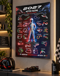 2027 Motor Racing Season Guide Poster – 24 Race Weekends & Circuit Locations