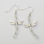 Handmade Glass Bead Dragon Fly Earrings