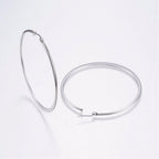 Big Hoop Earrings Hypoallergenic Earrings Flat Ring Shape