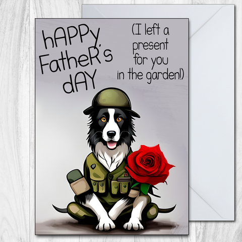 Card For Dog Owners and Lovers, Perfect as a Fathers Day Card for Light Hearted Laughter From Son or Daughter Banksy