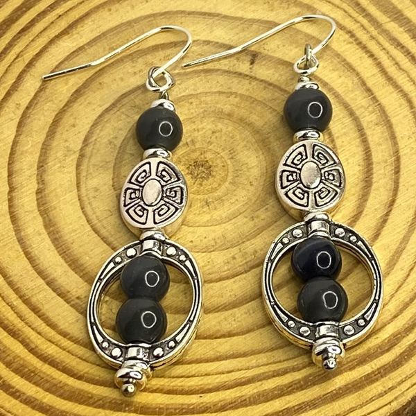 Cat Eye Moon Stone Style Dangle Bohemian Earrings