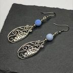 Fire Cracker Blue Bohemian Dangle Earrings