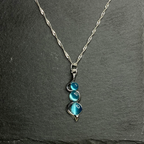 Blue Moonstone Style Necklace