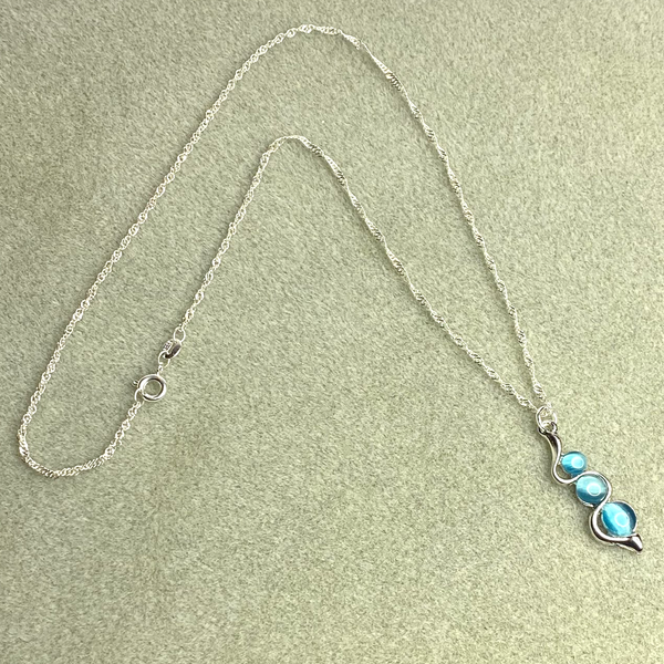 Blue Moonstone Style Necklace