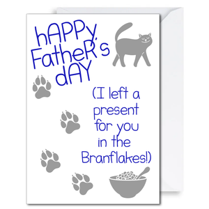 Funny Father's Card From the Cat, Perfect as a Fathers Day Card for Light Hearted Laughter From Son or Daughter