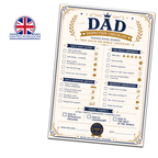 A Father’s Day Gift He’ll Actually Keep – Funny Dad Certificate and/or Checklist