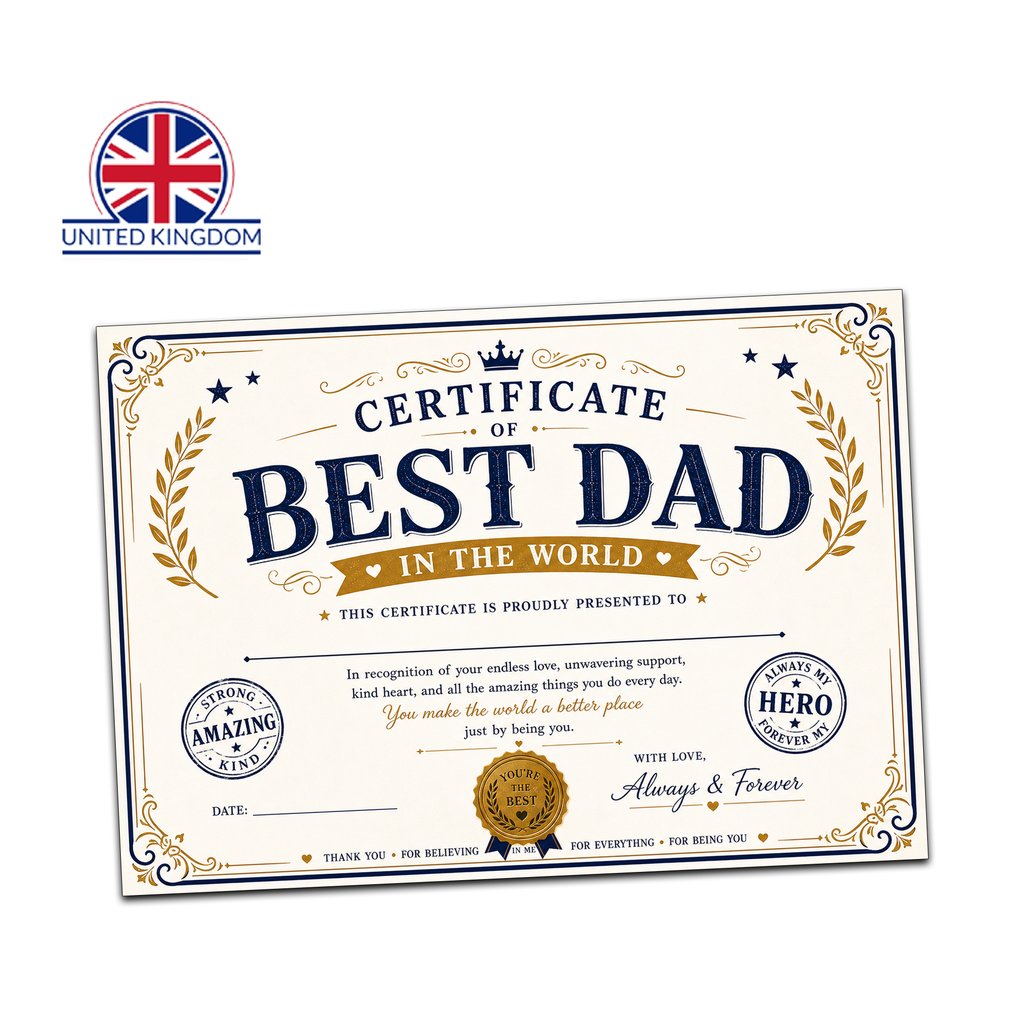 A Father’s Day Gift He’ll Actually Keep – Funny Dad Certificate and/or Checklist