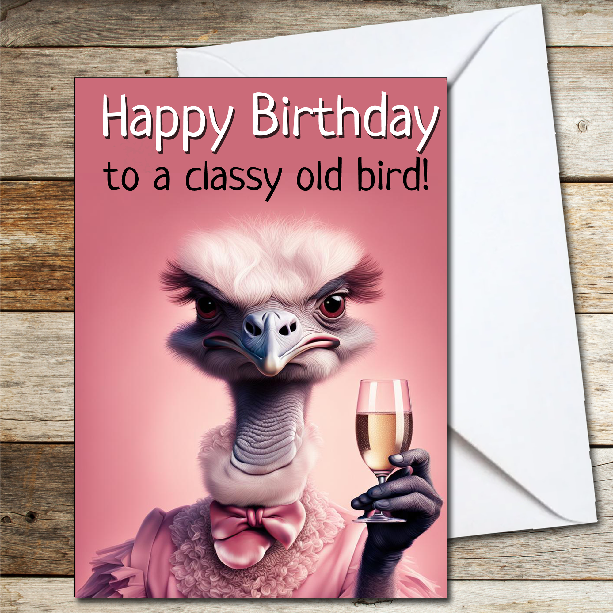 Funny Birthday Cards for Her 'Happy Birthday To A Classy Old Bird' For Wife Sister or Friend