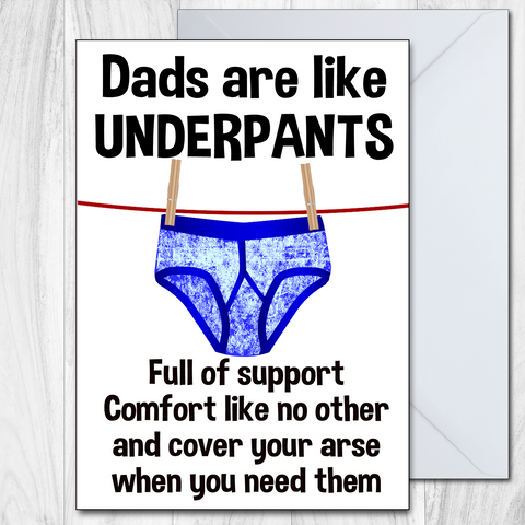 Funny Father's Day Card Like Underpants