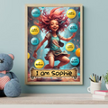 Personalised "I Am Amazing" Positive Affirmation Print – Dancing Girl