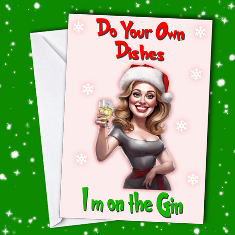 Do your own Dishes Christmas Card from Mum, Funny Christmas Card A5