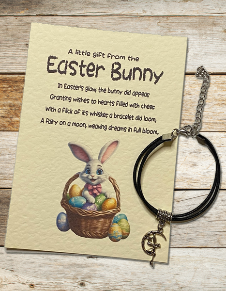 Easter Card Wish Bracelet, Gifts from the Easter Bunny, Kids Easter Egg Hunt, Easter Prizes, Easter Gifts, Easter Basket Fillers