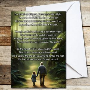 Father's Day Card A fathers devotion poem card for Dad