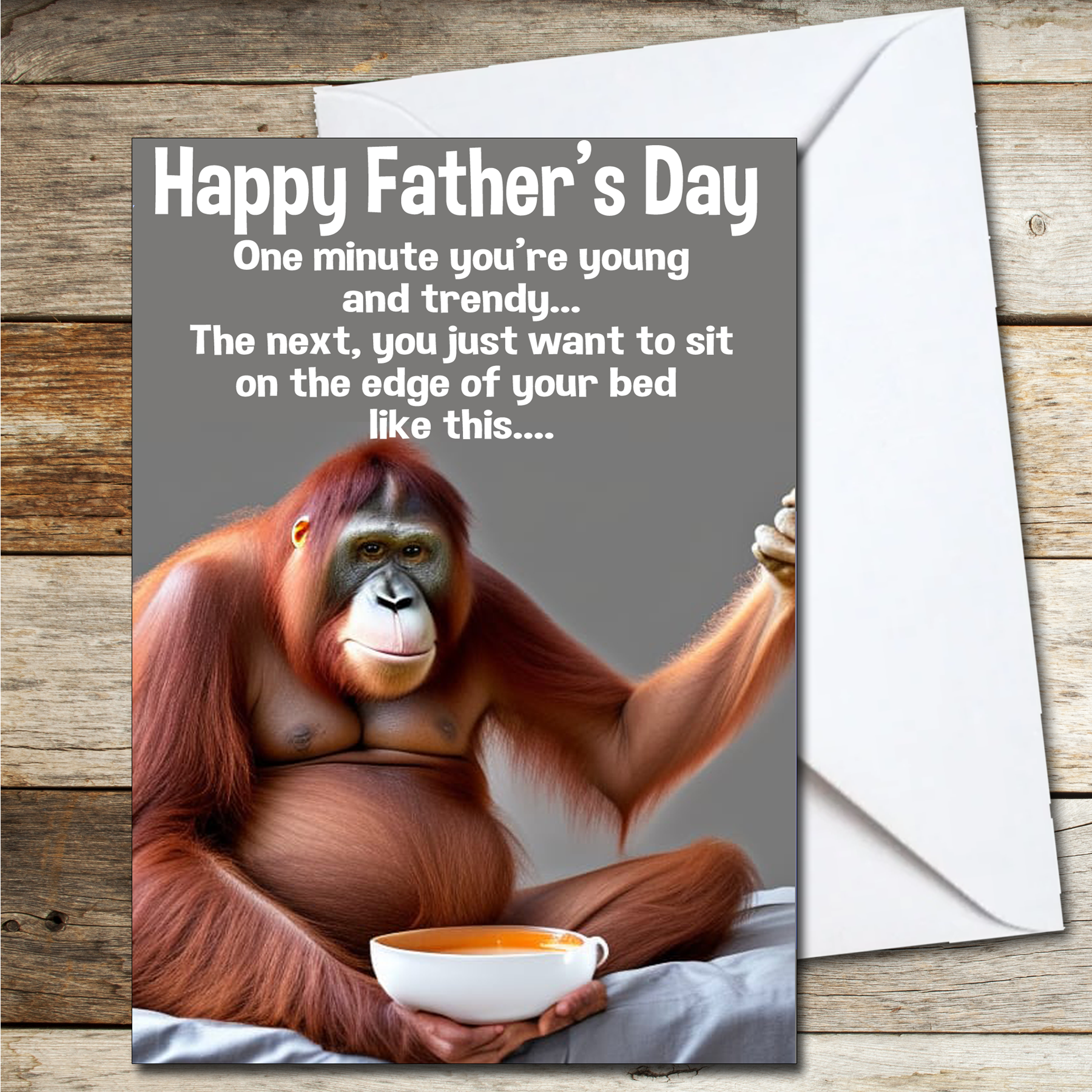 Funny Father's Day Card One Minute Young and Trendy