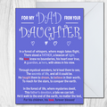 Fathers Day Card for Dad From Daughter Adorable Fathers Day Card For Dad