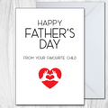 Funny Fathers Day Card From Favourite Child