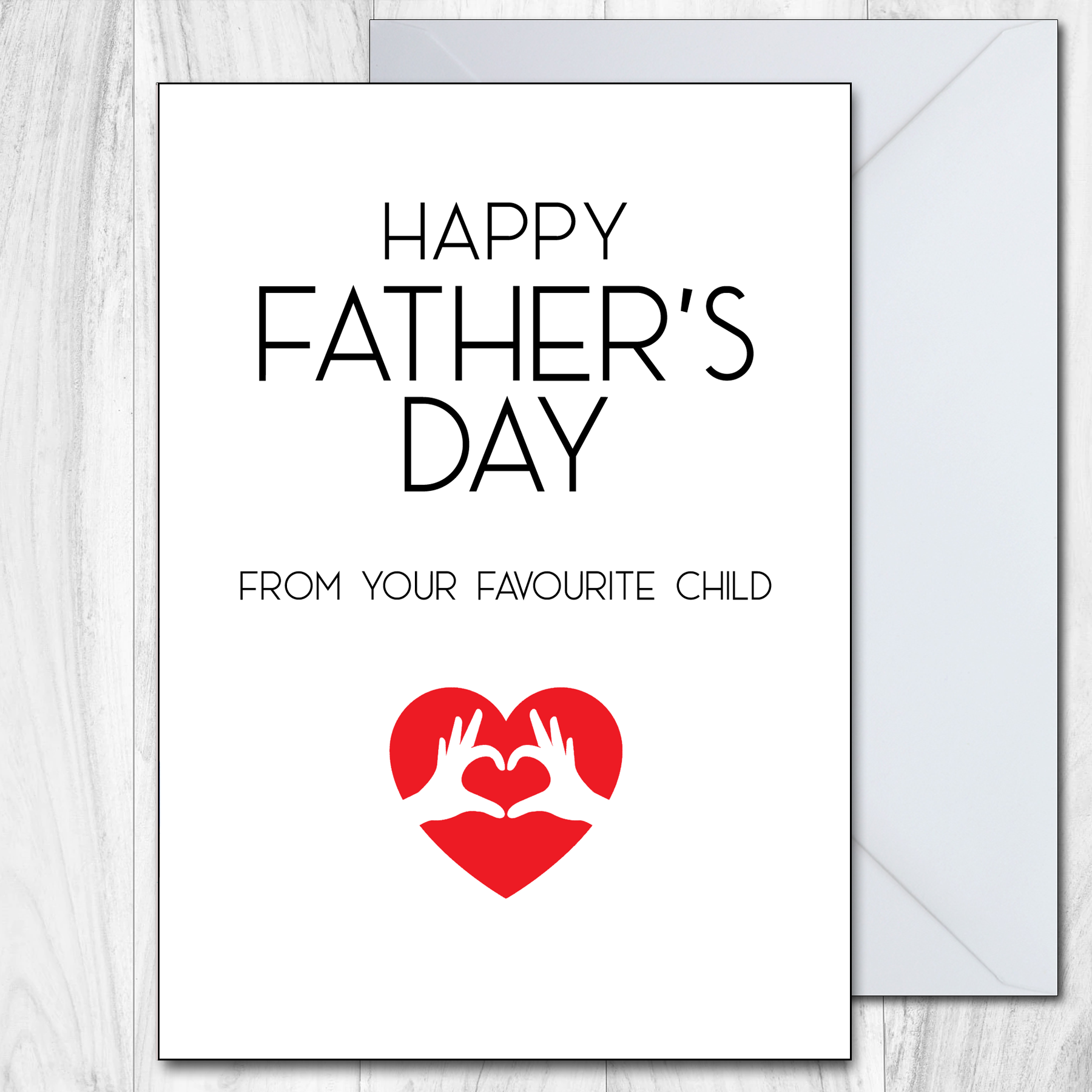 Funny Fathers Day Card From Favourite Child