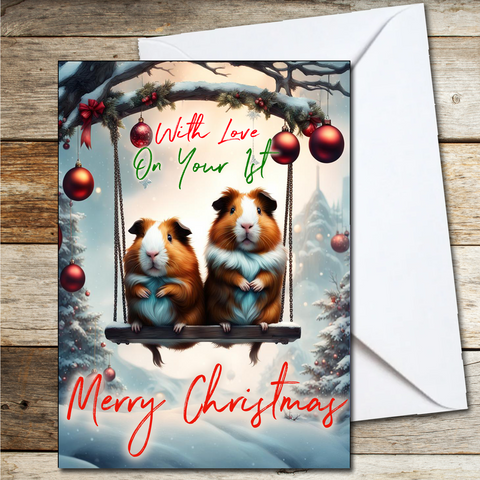 Grandson Granddaughter On Your First Christmas 1st Card Son Daughter A5