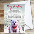 Christmas Card for Friends about Friendship A5