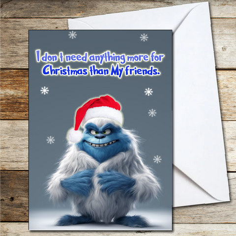 Gremlar Christmas Card for Friends about Friendship A5