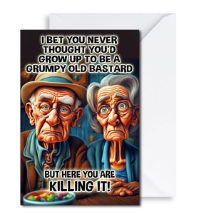 Funny Rude Father's Card for Dad Brother Grandad Uncle Grumpy B*stard