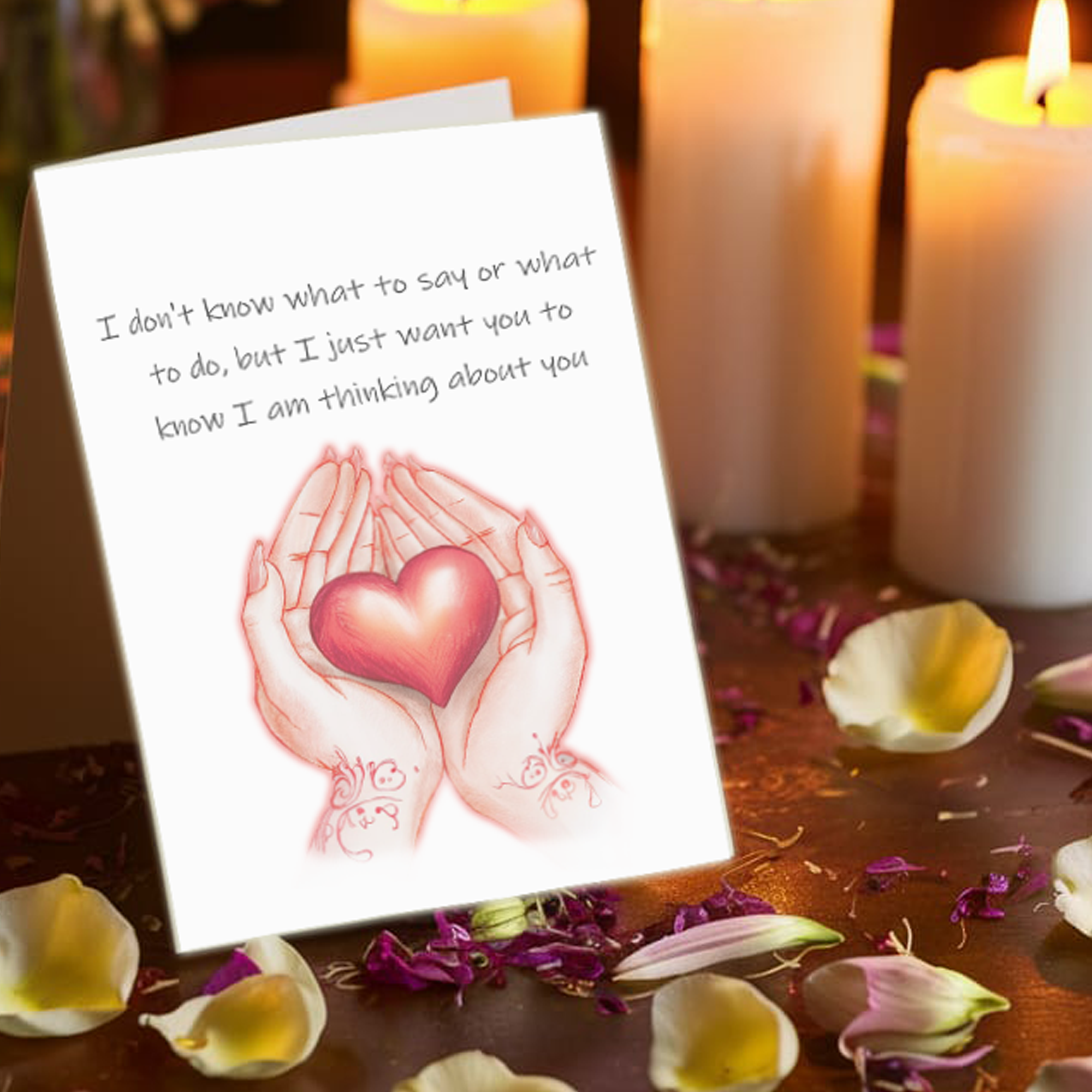 Sad Loss Deepest Sympathy Card Thinking of You A5 Size